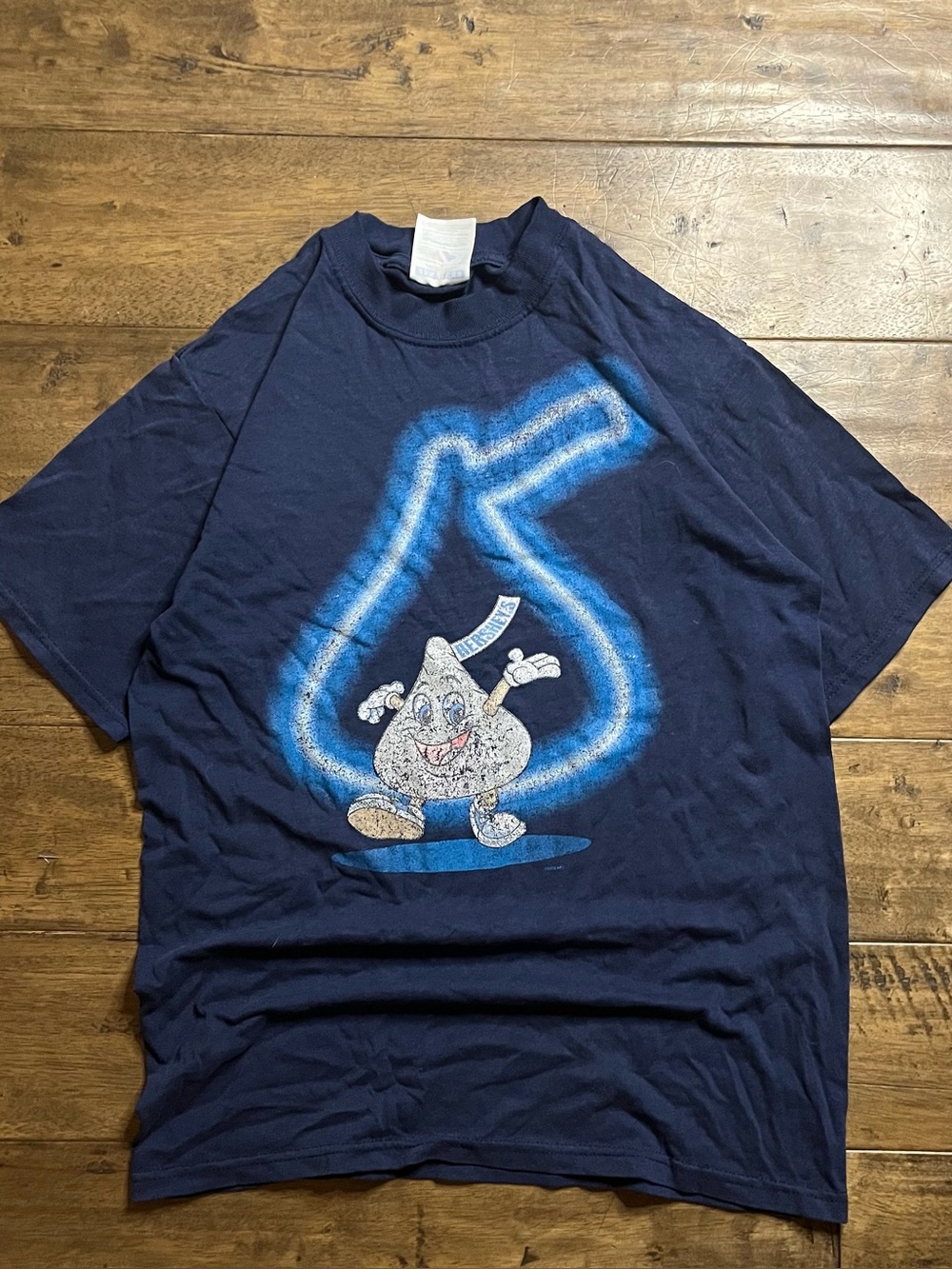 Vintage Y2K Men’s 2002 Hersey Blue Promo T Shirt